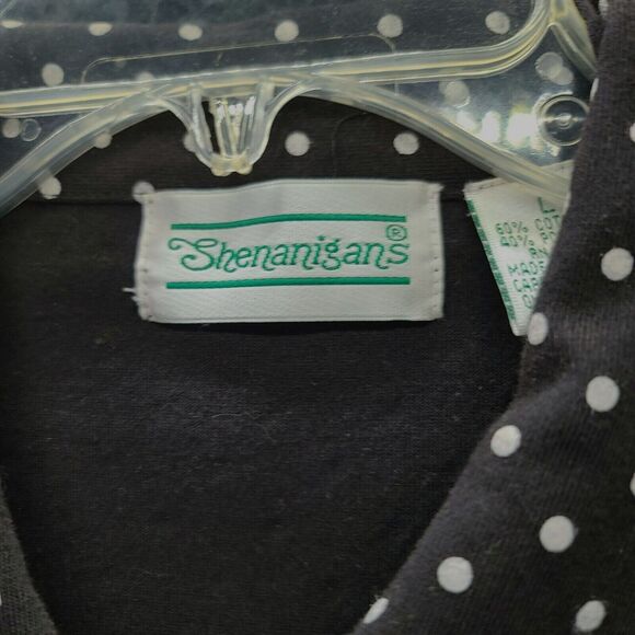 Shenanigans Womens Button Down Multi-Color Size Large Cotton Blend Short Sleeve - Picture 6 of 12